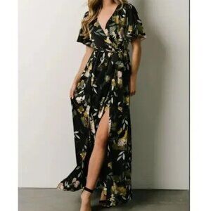 Baltic Born Sicily Satin Maxi Dress Size XXL Boho Floral Size XXXL